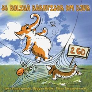 Omslagsbild för 56 roliga barnvisor om djur