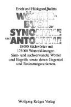Omslagsbild för Wörterbuch der Synonyme und Antonyme
