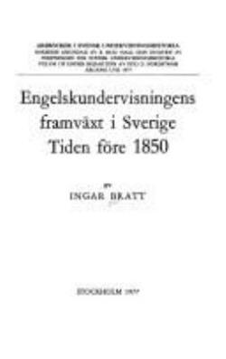Omslagsbild för Engelskundervisningens framväxt i Sverige