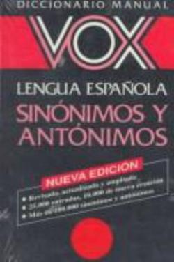 Omslagsbild för Diccionario manual de sinónimos y antónimos