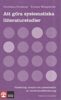 Omslagsbild för Att göra systematiska litteraturstudier