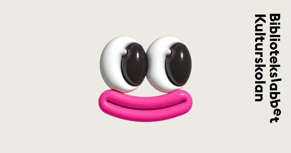 En bild på en liten figur bestående av ögon och en mun.