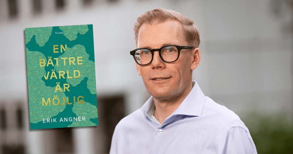 Erik Angner och bokomslag