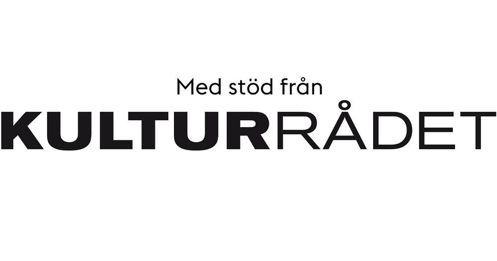 Texten Med stöd från Kulturrådet (med Kulturrådets logga)
