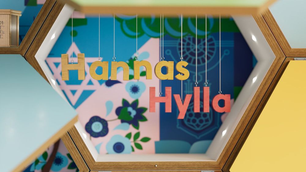 Bild från Hannas hylla med hängande bokstäver