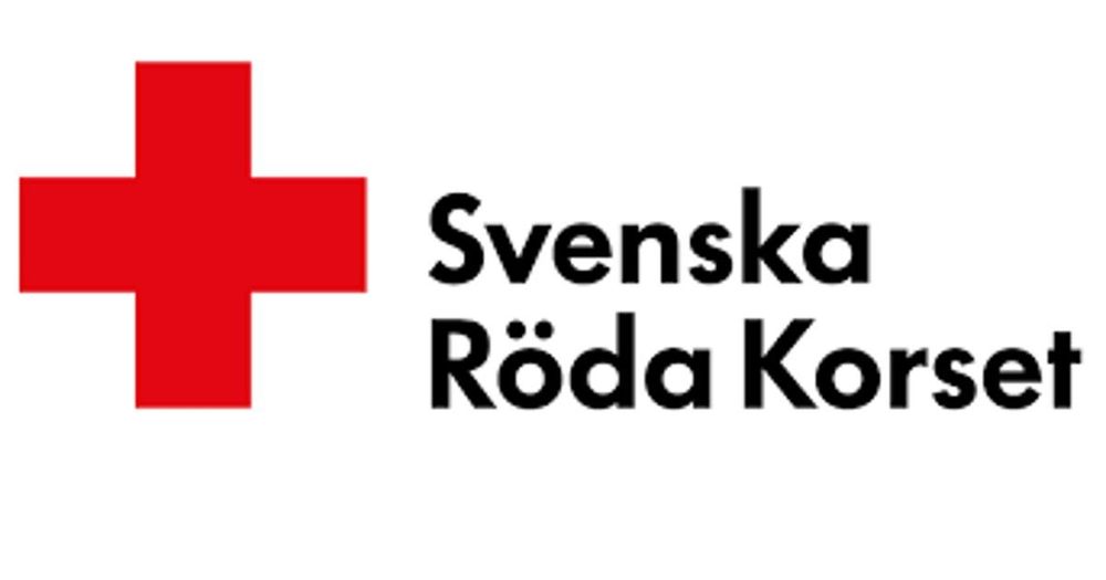 Röda korsets logotyp med texten "Svenska Röda Korset".