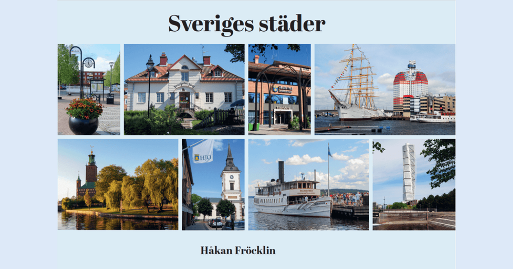En bild på olika städer i Sverige