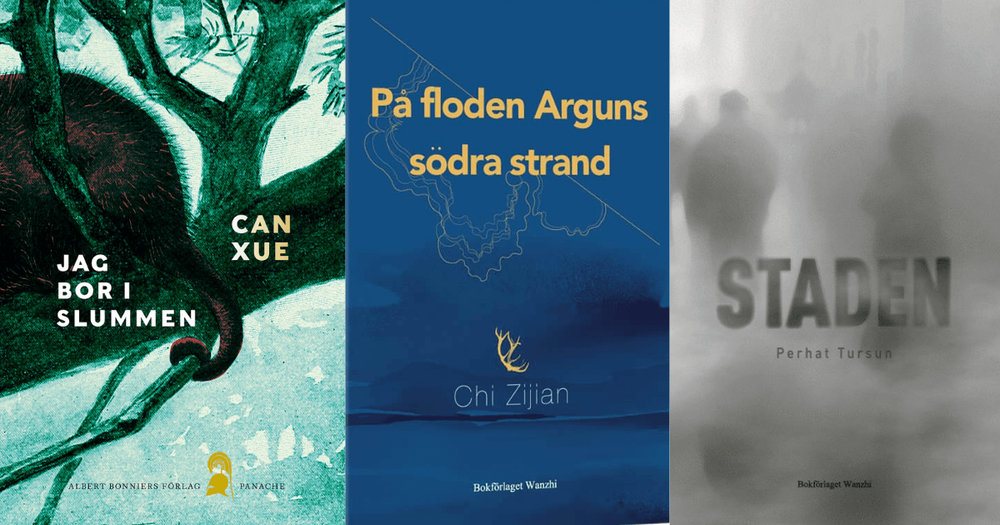 Omslag på tre böcker