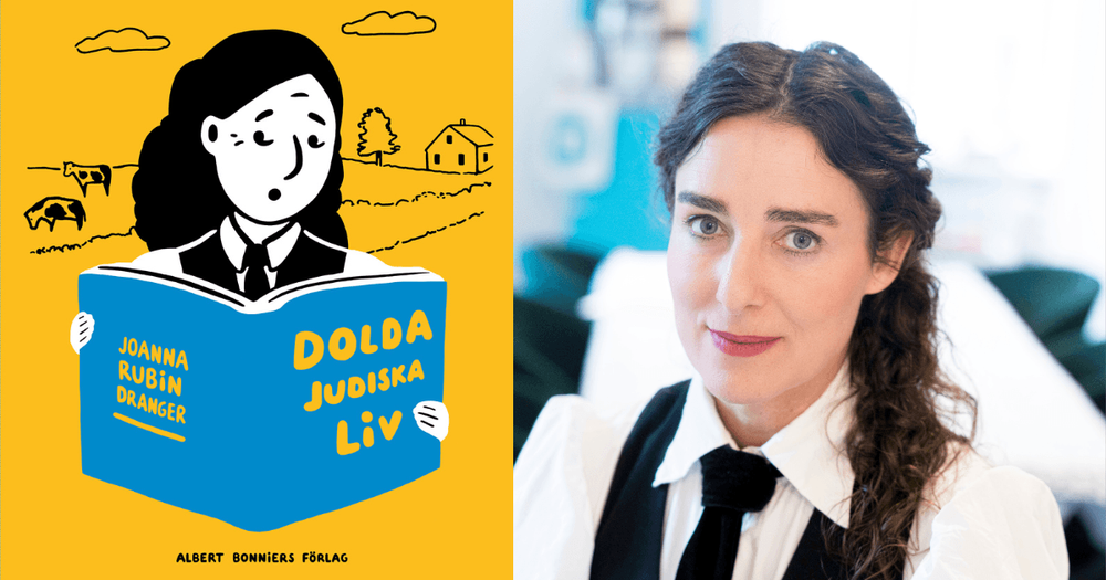 Bokomslag och porträtt på Joanna Rubin Dranger