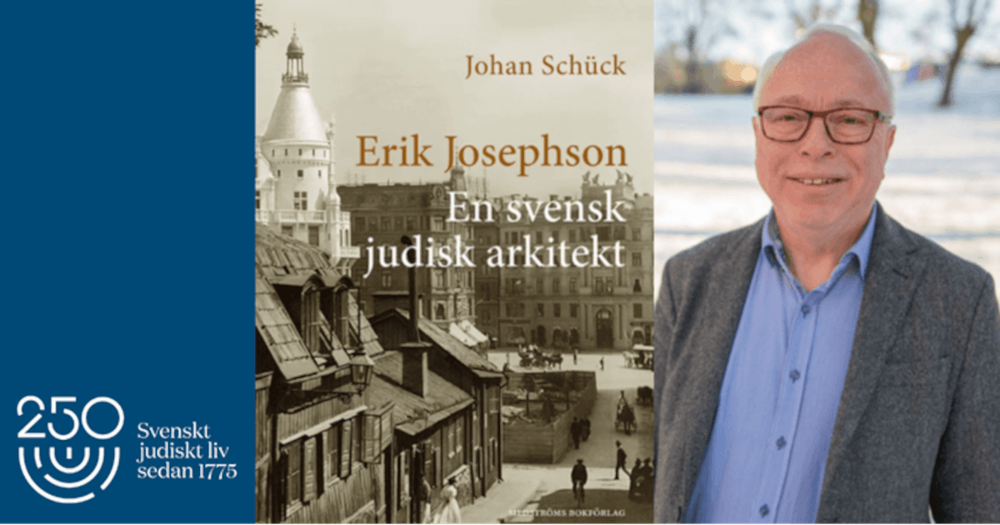 Foto av bokomslag och författaren