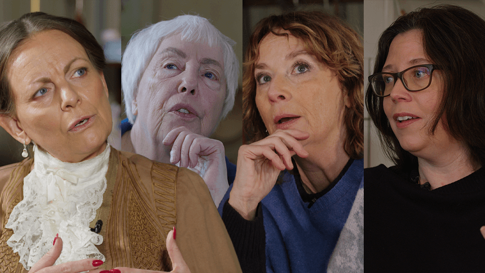 Collage med författarna Katarina Wennstam, Yvonne Hirdman, Mian Lodalen och Elise Karlsson.