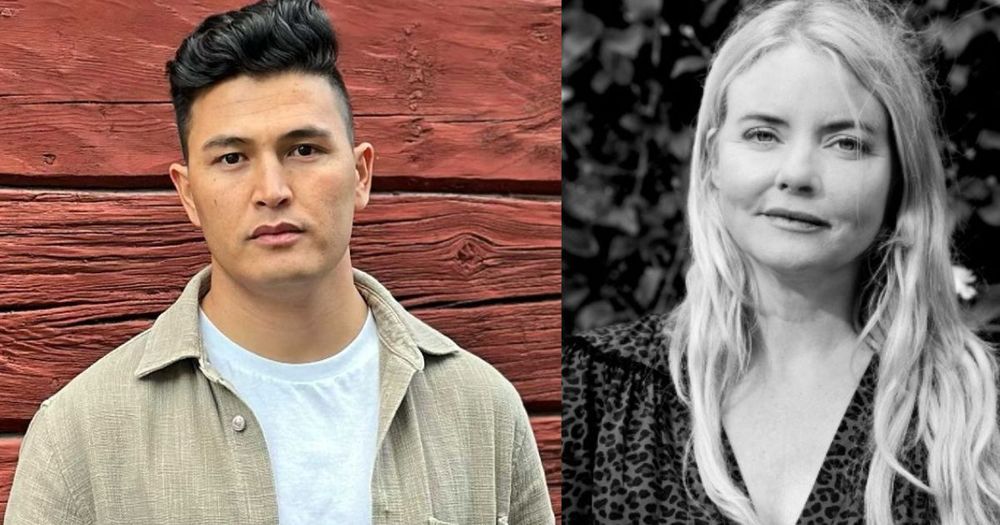 Två författarporträtt.