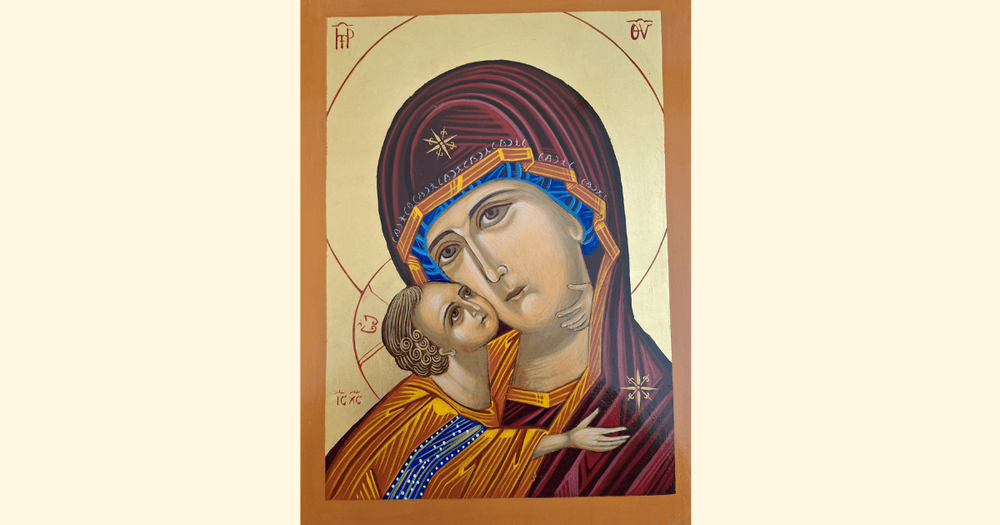 Ikon som föreställer Maria och Jesusbarnet.