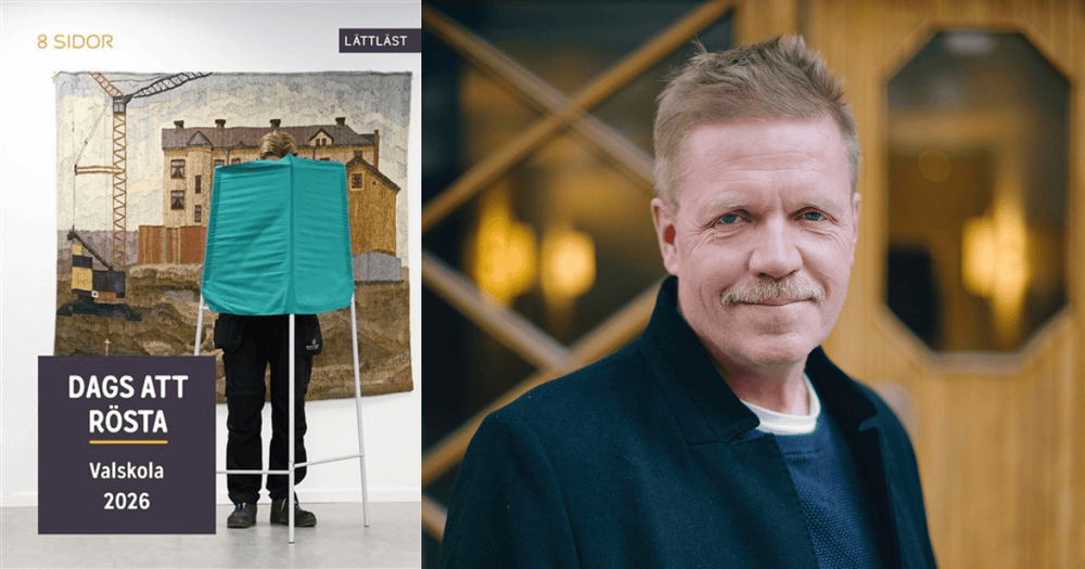 foto av bokomslag och författaren