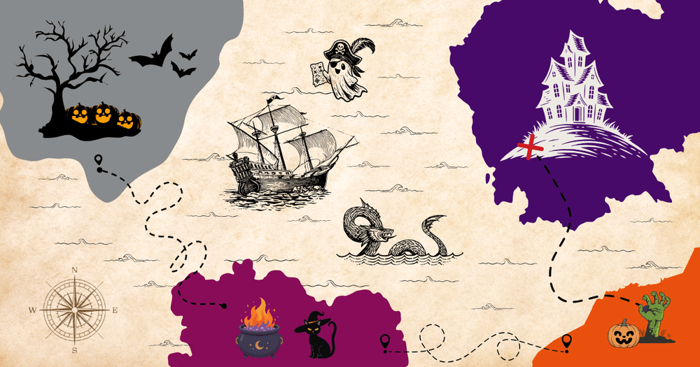 Halloweenpyssel: gör din egen läskiga karta!